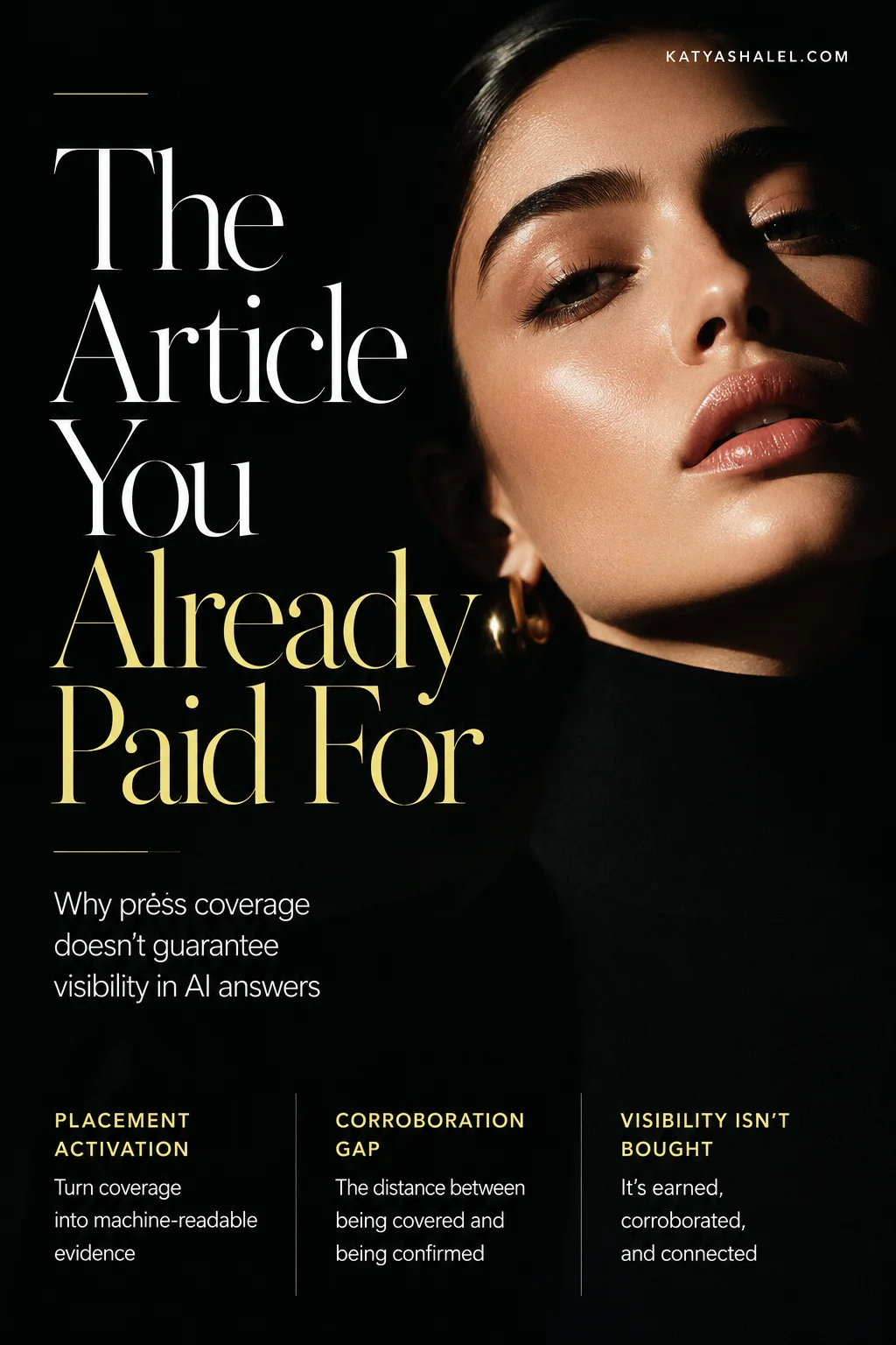 The Article You Already Paid For. Why press coverage does not guarantee visibility in AI answers. Essay by Ekaterina Shalel, legibility strategist